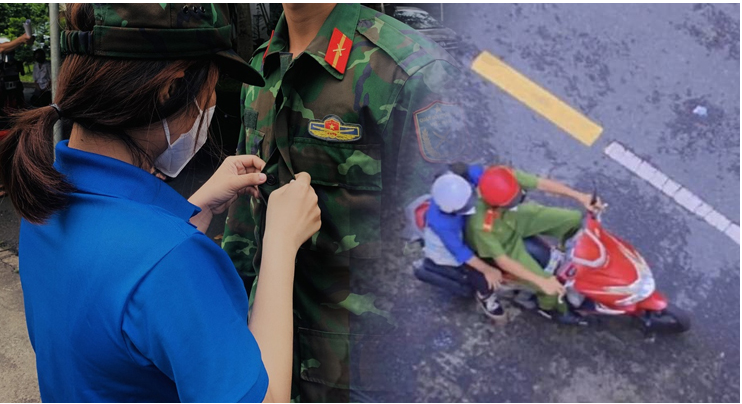 Đi tình nguyện, cô gái trẻ yêu luôn anh công an trực chốt cùng