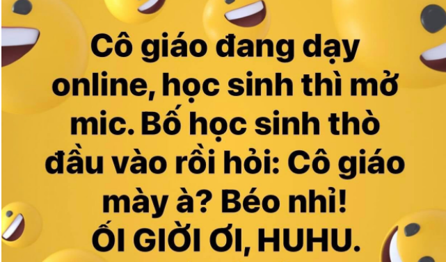 Con học online, bố đi qua nói một câu kém duyên khiến cô giáo ngượng chín mặt